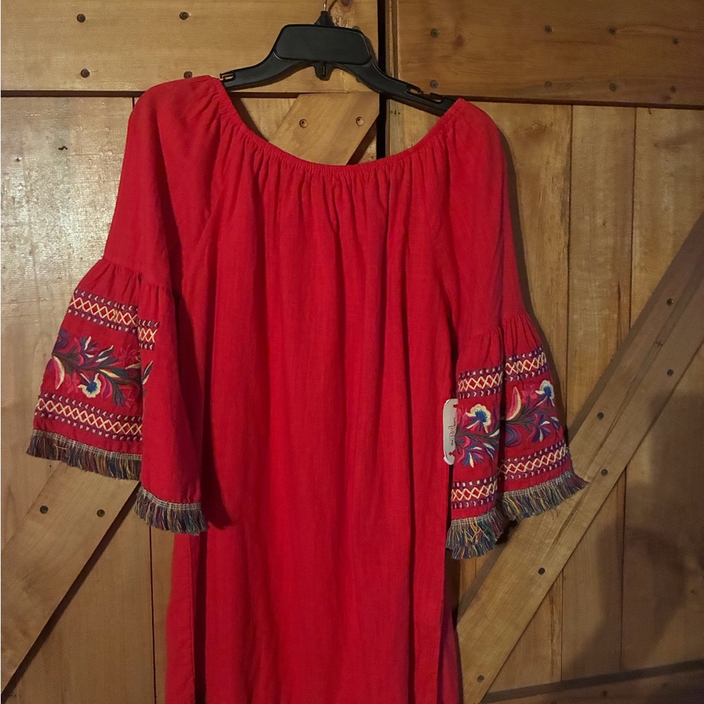 Velzera Bold Red Tunic